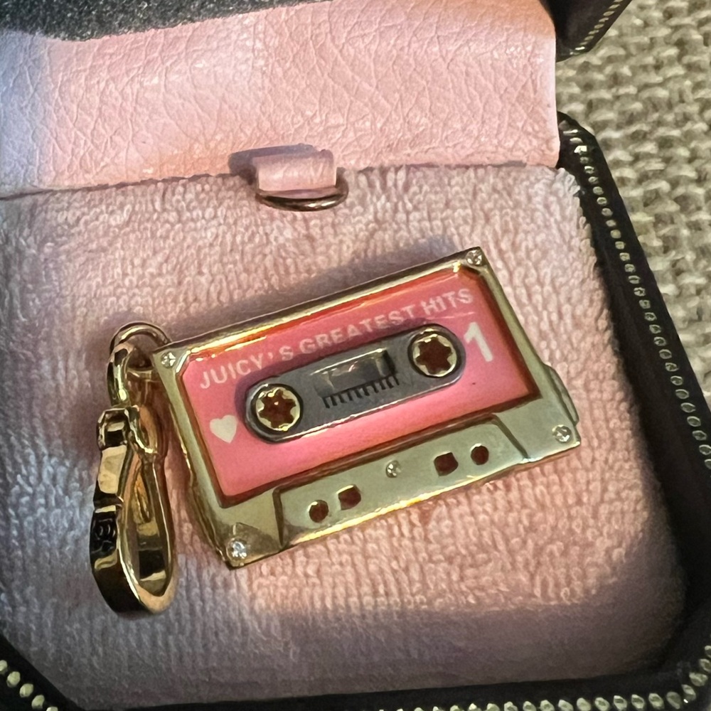 SOLD ! Original Juicy couture charm cassette pink with box and box cover